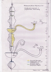 Kronleuchter 1730 Skizze 1